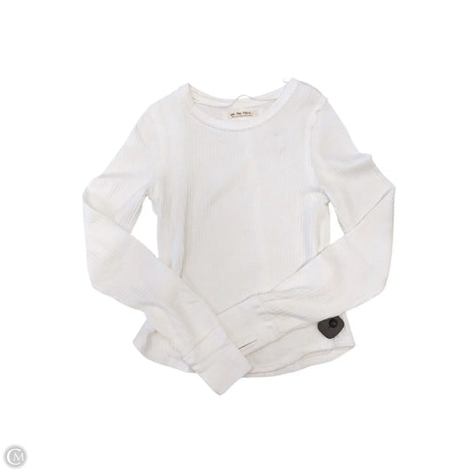 Top Long Sleeve By Weatherproof In White, Size: L