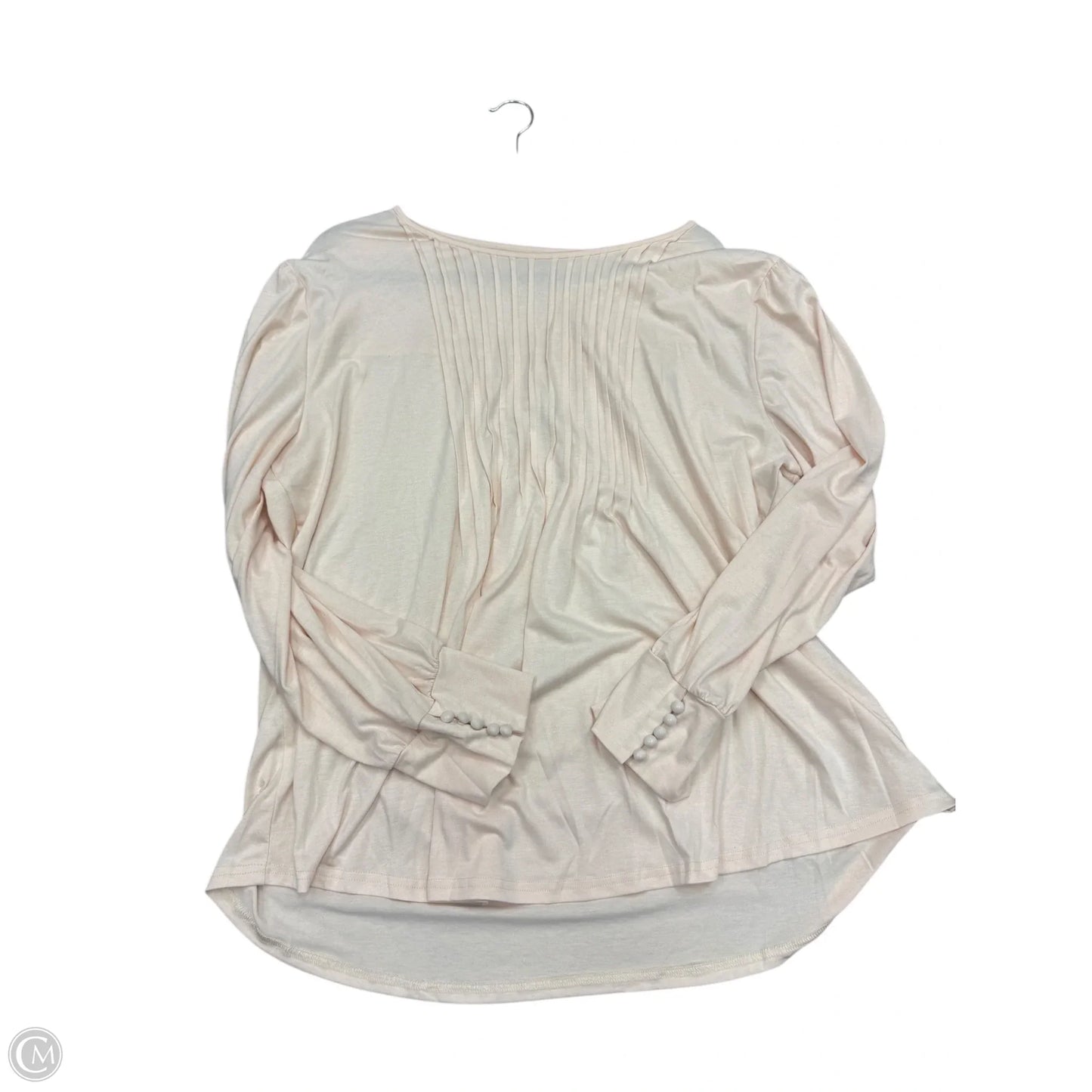 Top Long Sleeve By Clothes Mentor In Cream, Size: 3x