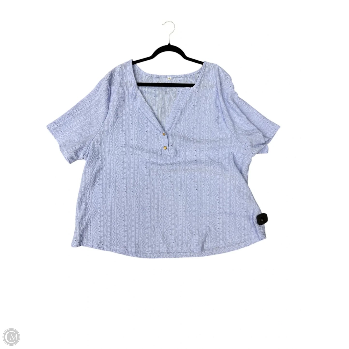 Top Short Sleeve By Cme In Purple, Size: 4x