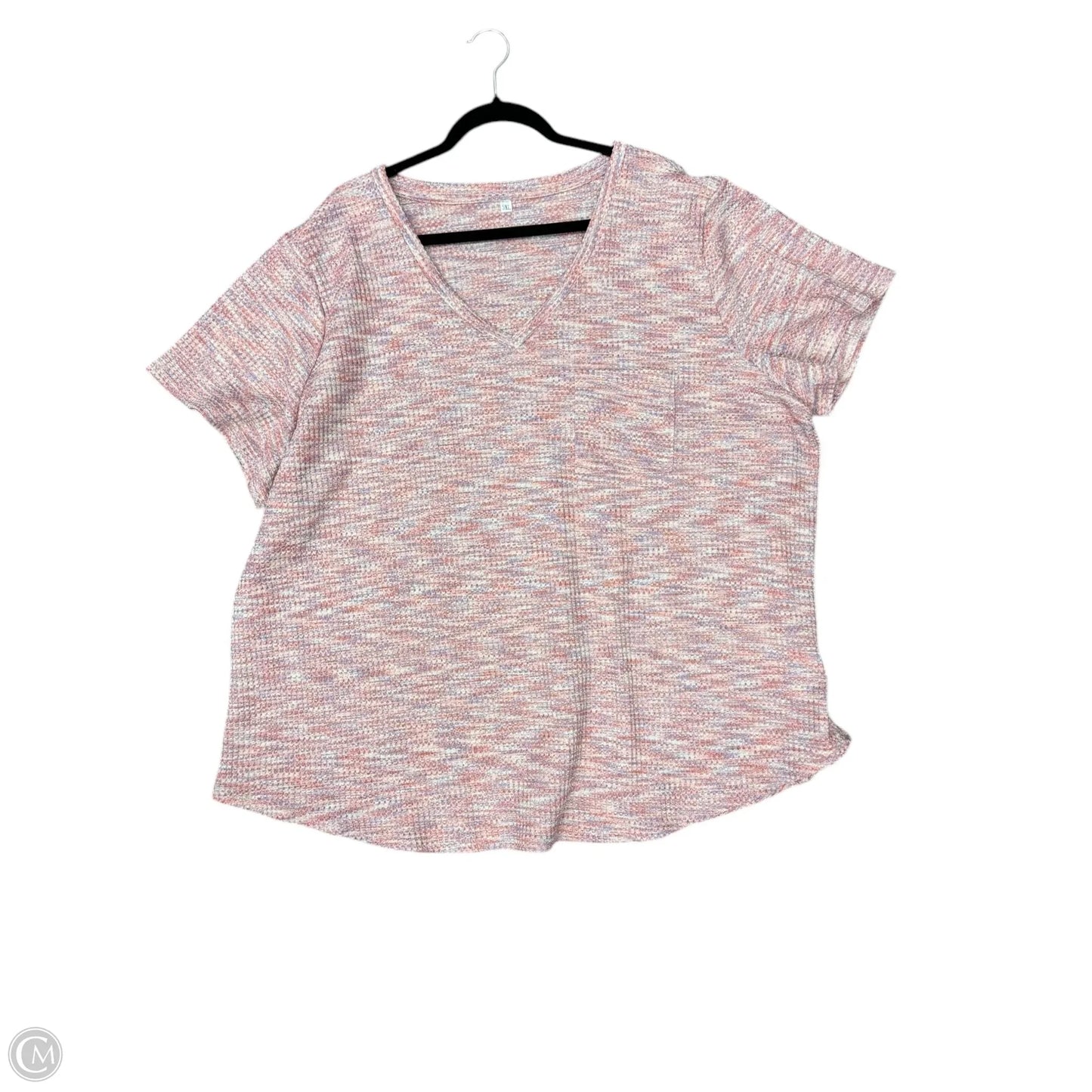 Top Short Sleeve By Cme In Pink, Size: 4x