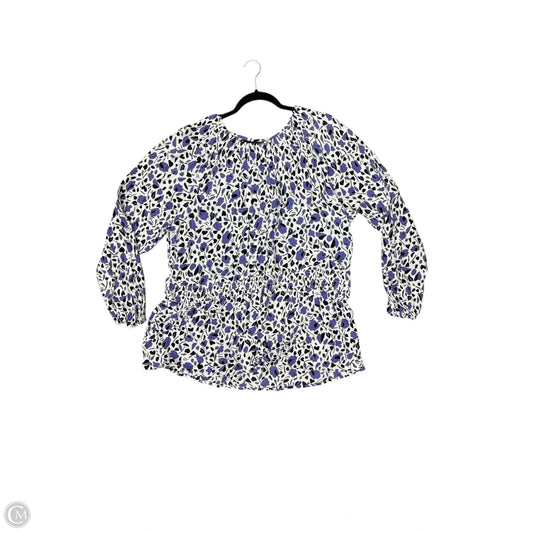 Blouse Long Sleeve By Lane Bryant In Purple, Size: 4x