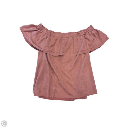 Top Short Sleeve By Young Fabulous & Broke In Pink, Size: M