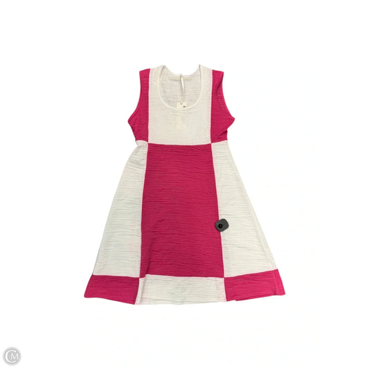 Dress Casual Short By Clothes Mentor In Pink & White, Size: 4