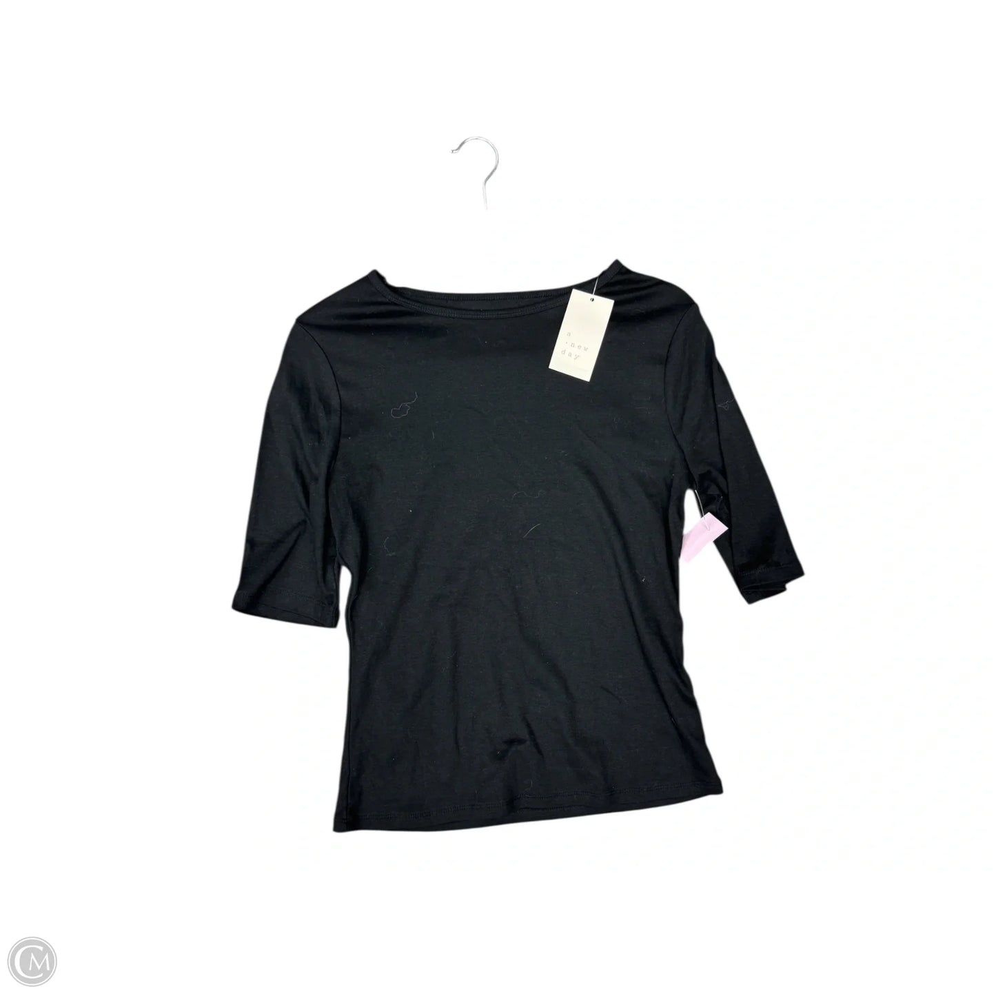 Top Short Sleeve Basic By A New Day In Black, Size: M