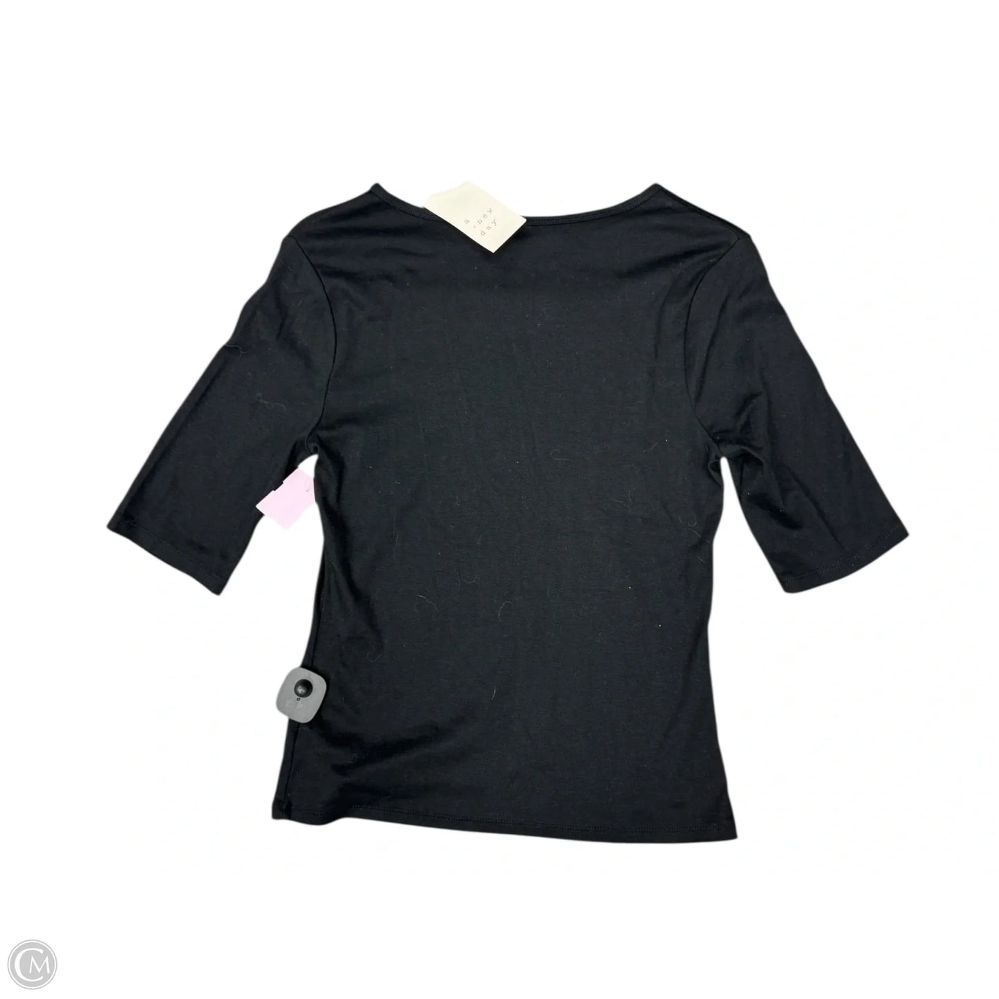Top Short Sleeve Basic By A New Day In Black, Size: M
