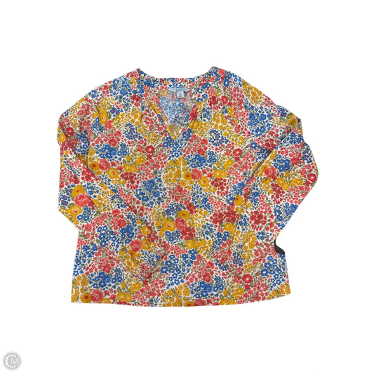 Blouse Long Sleeve By Croft And Barrow In Floral Print, Size: Xsp