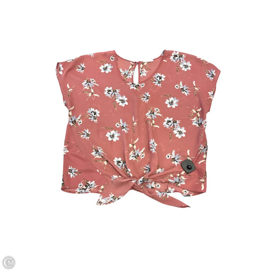 Top Short Sleeve By Sienna Sky In Pink, Size: L