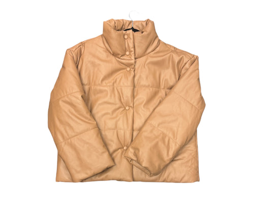 Coat Puffer & Quilted By Lulus In Tan, Size: M