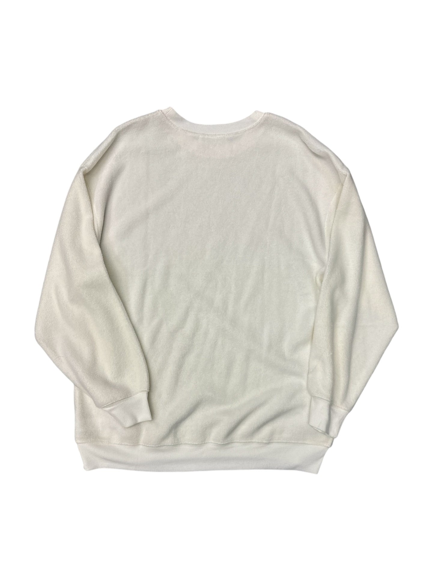 Sweatshirt Crewneck By Double Zero In Cream, Size: M