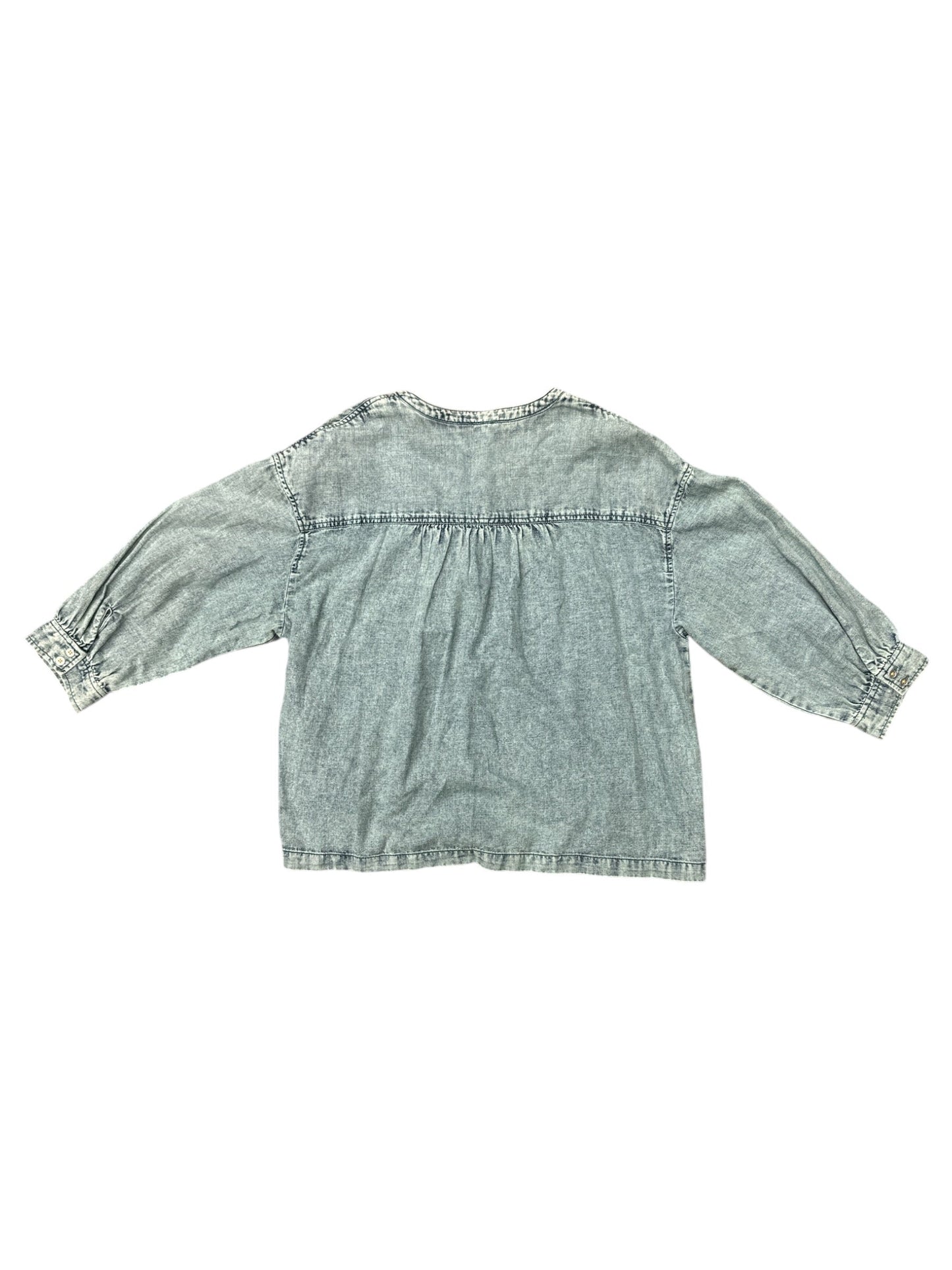 Top 3/4 Sleeve By Pilcro In Blue Denim, Size: Xs