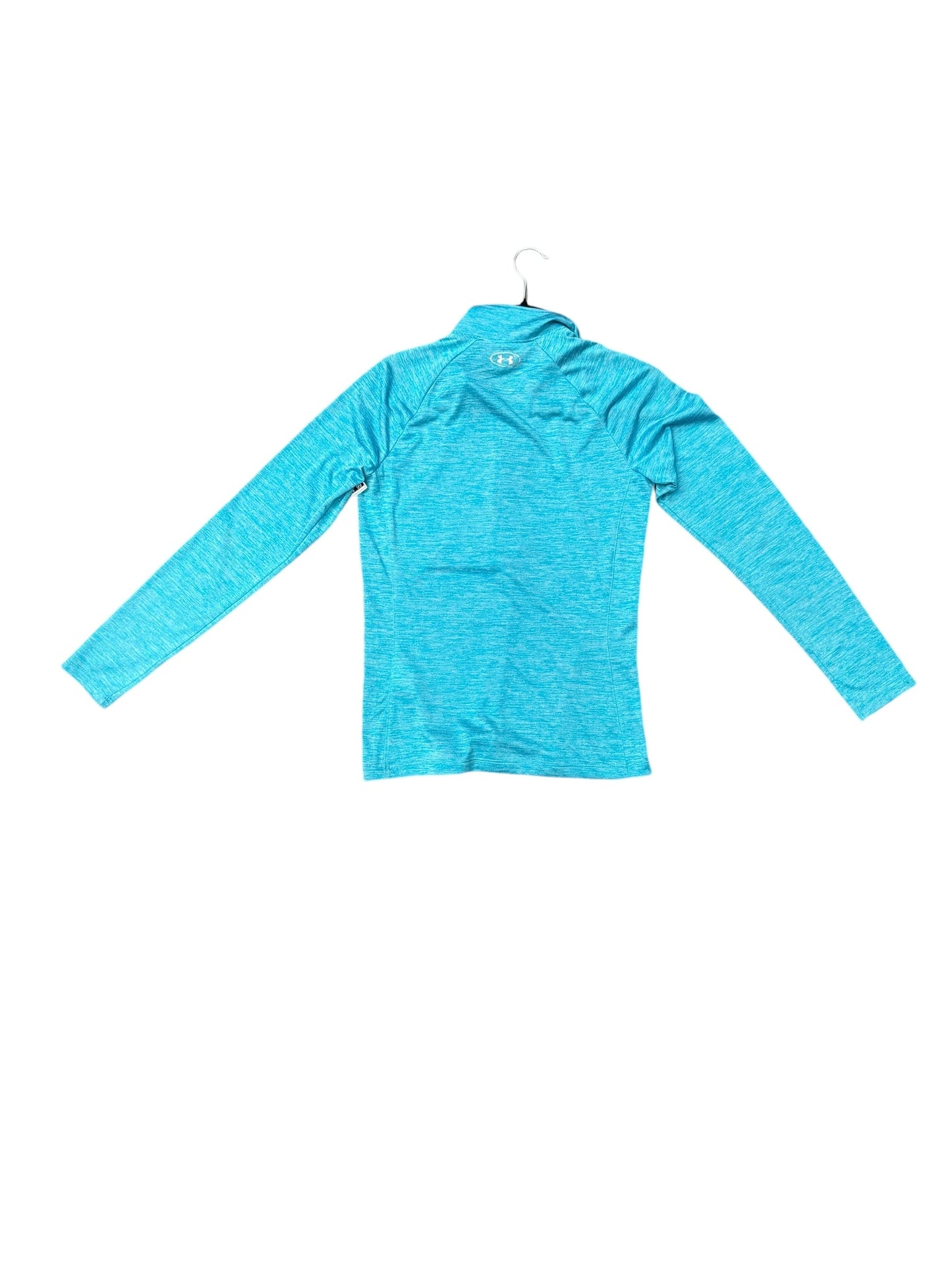 Athletic Top Long Sleeve Collar By Under Armour In Blue, Size: M