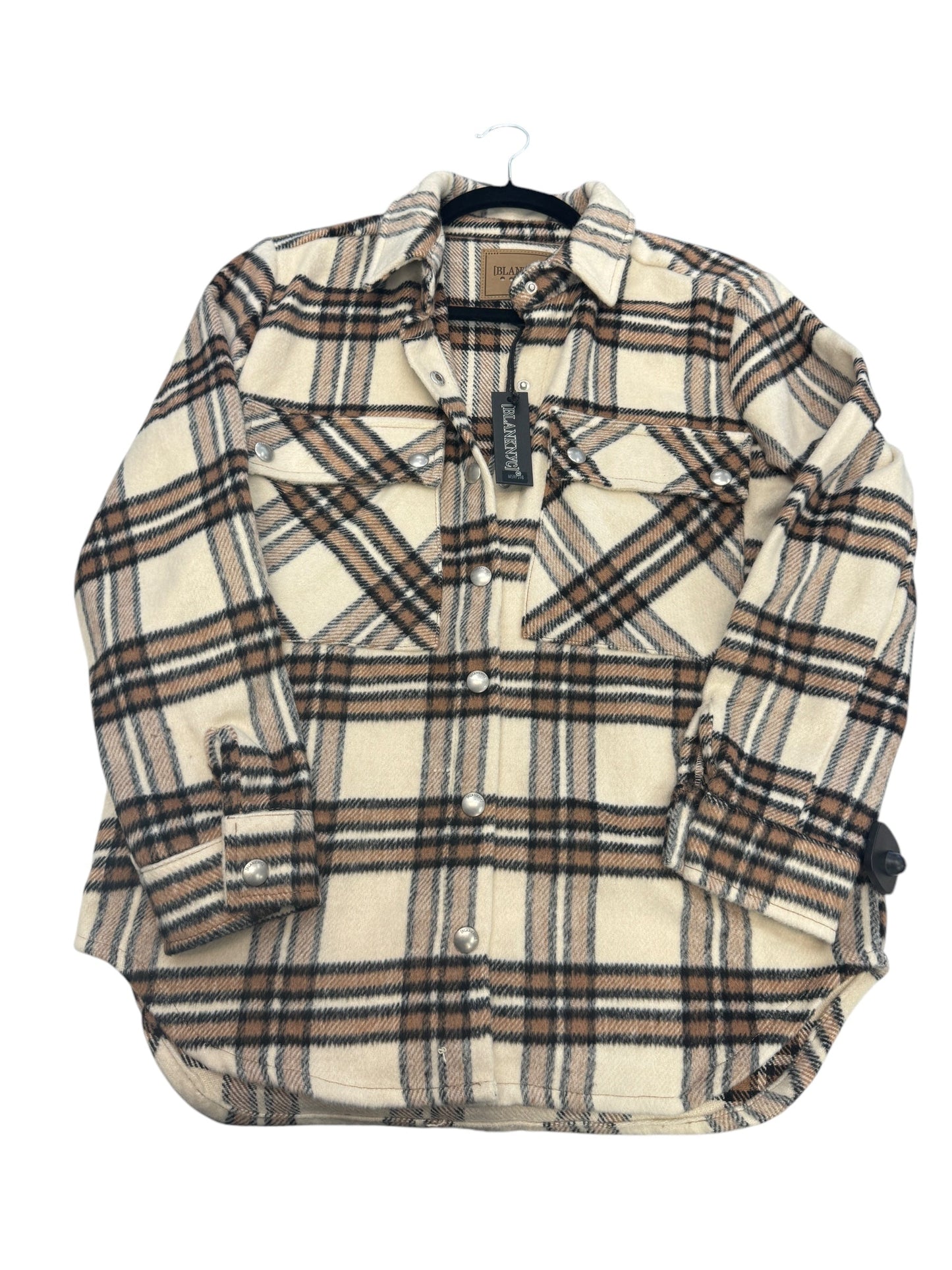 Jacket Fleece By Blanknyc In Plaid Pattern, Size: Xs