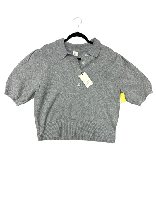 Sweater Short Sleeve By A New Day In Grey, Size: Xl