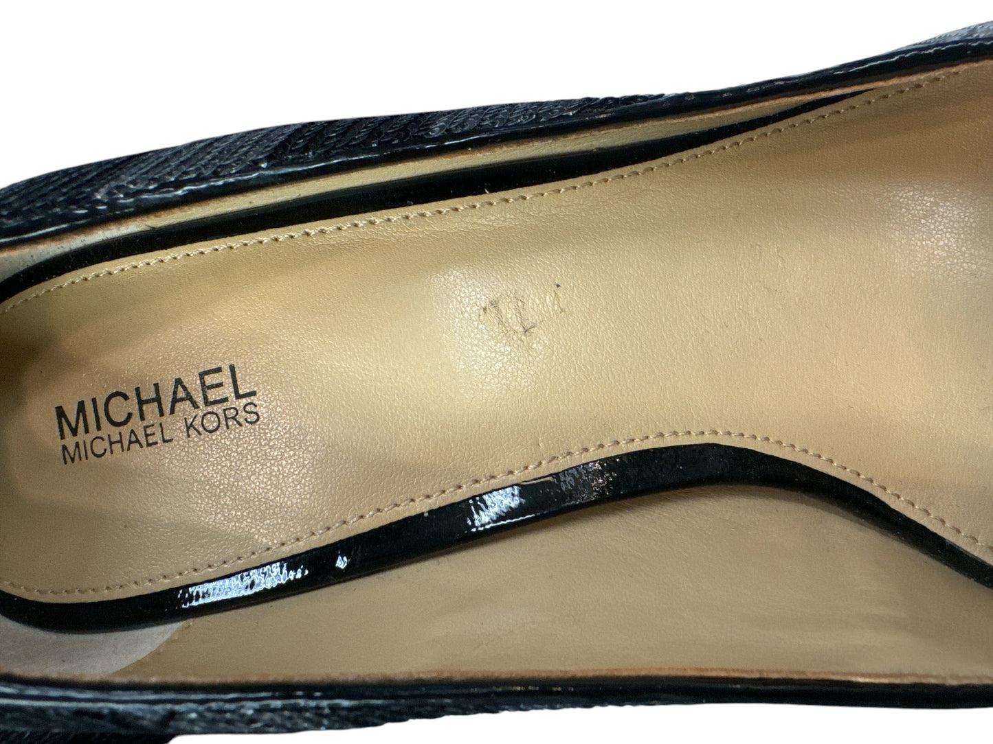 Shoes Designer By Michael By Michael Kors In Black & Silver, Size: 11