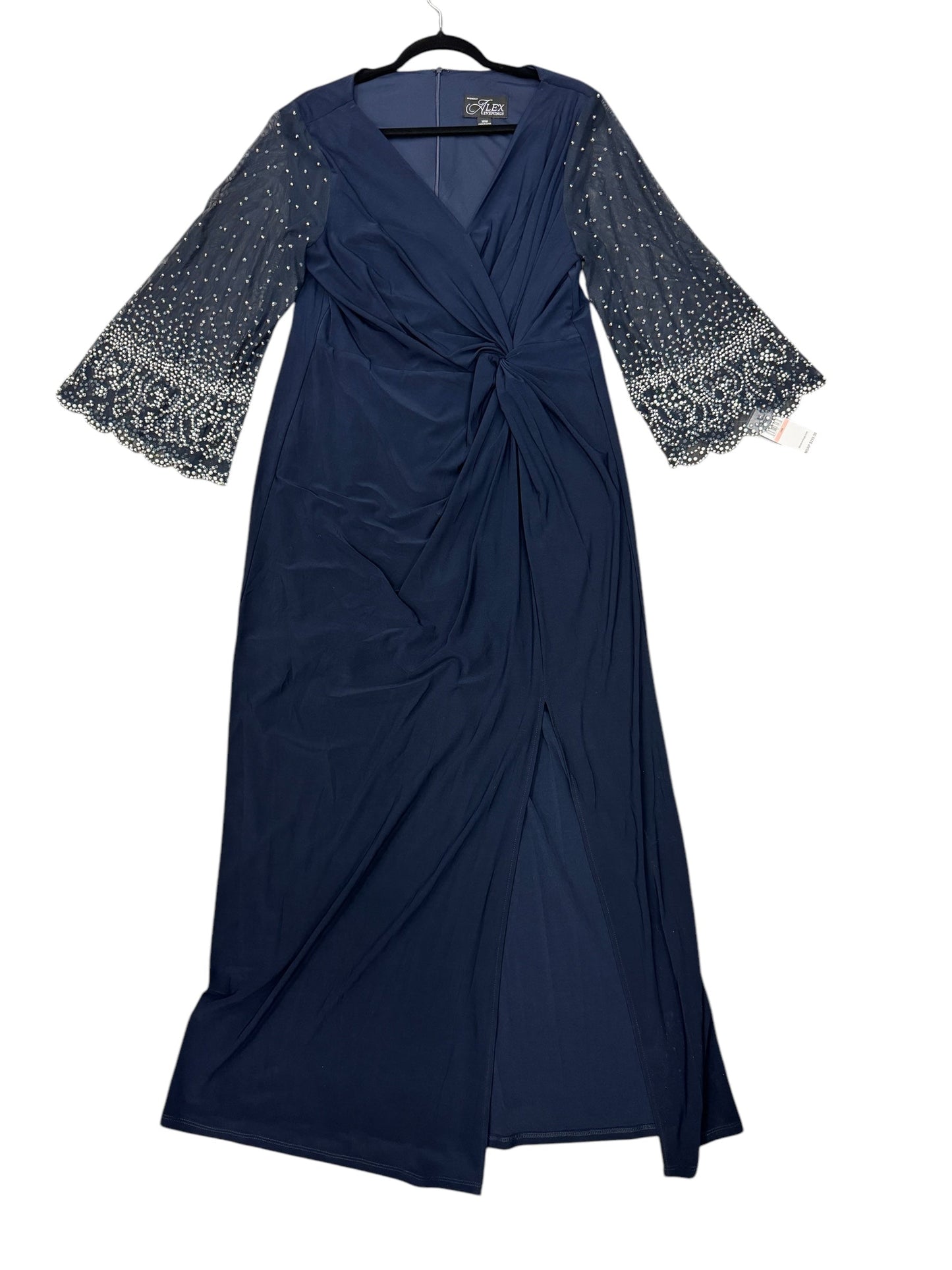 Dress Party Long By Alex Evenings In Navy, Size: 14