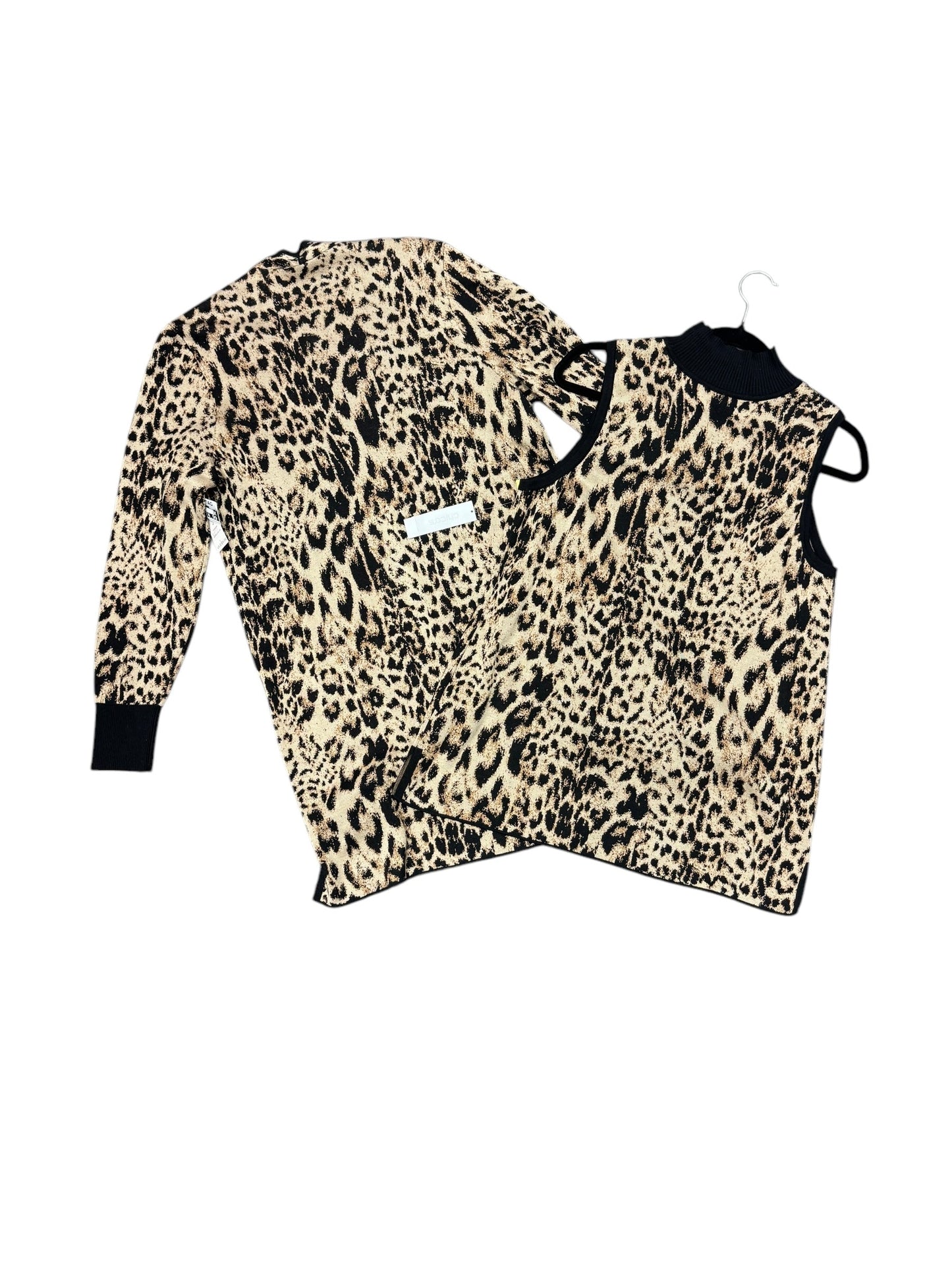 Top 2pc Sleeveless By Chicos In Animal Print, Size: L