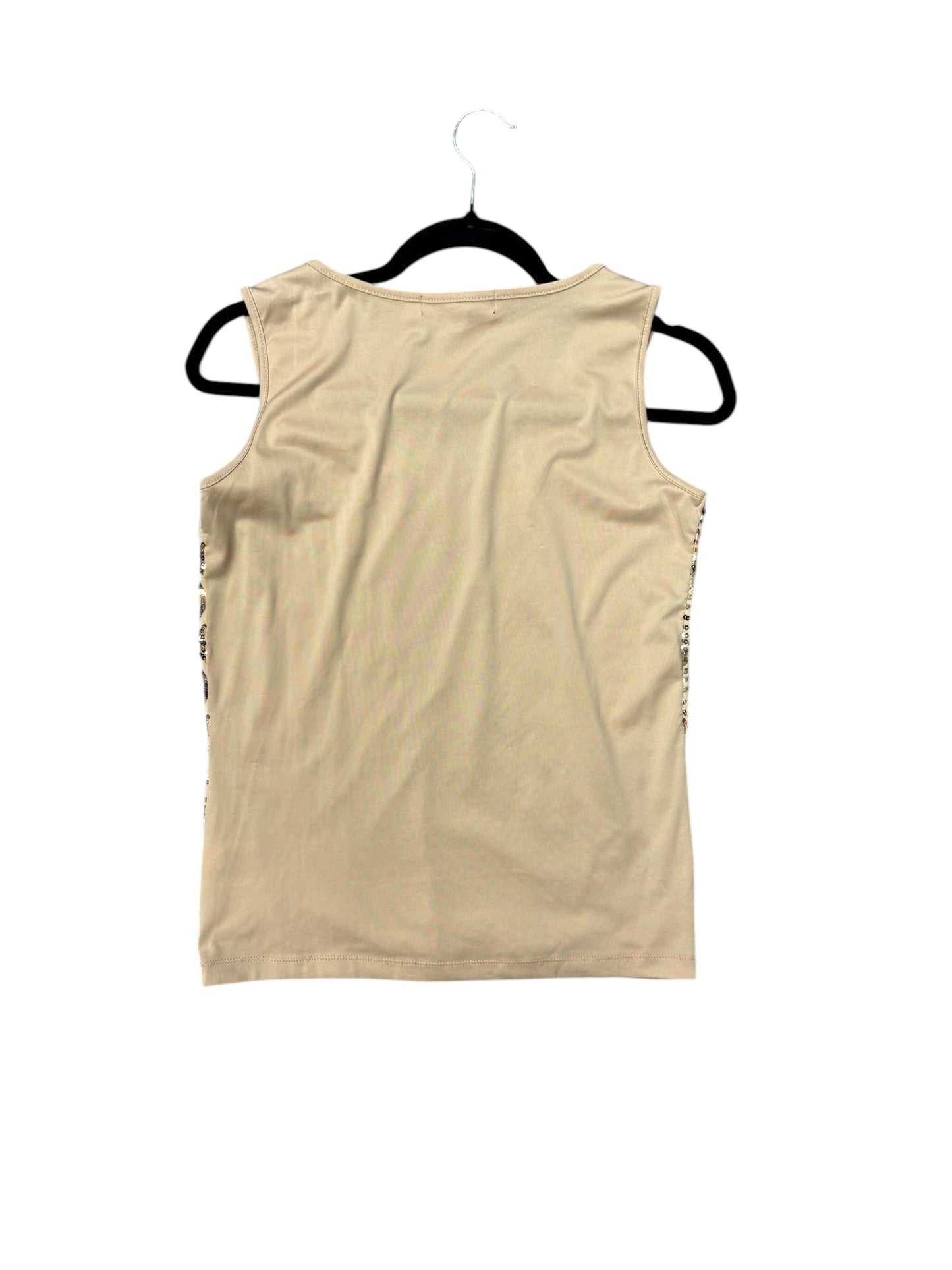 Top Sleeveless By Ellen Tracy In Gold, Size: S