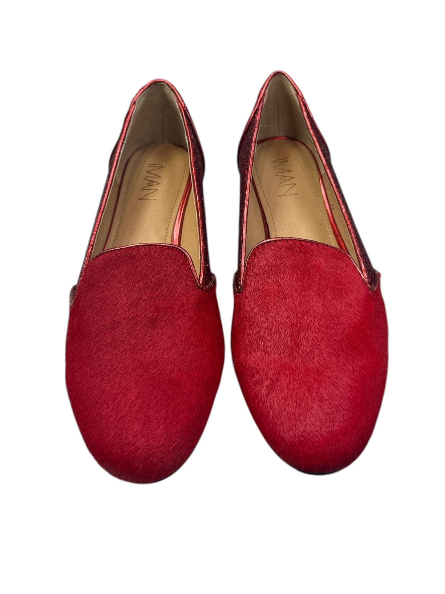 Shoes Flats By Iman Hsn In Red, Size: 7.5