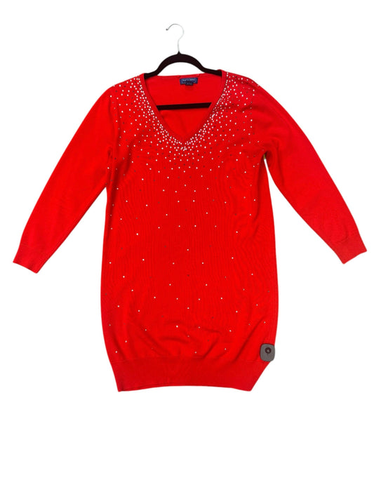 Dress Sweater By Clothes Mentor In Red, Size: 20