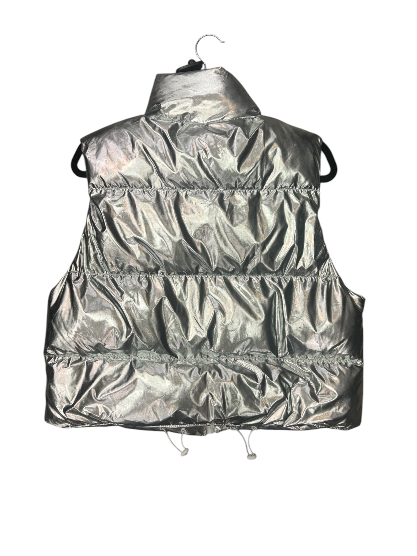 Vest Puffer & Quilted By Madden Girl In Silver, Size: Xl