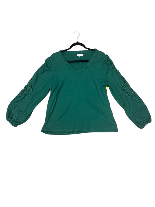 Top Long Sleeve By Maurices In Green, Size: L