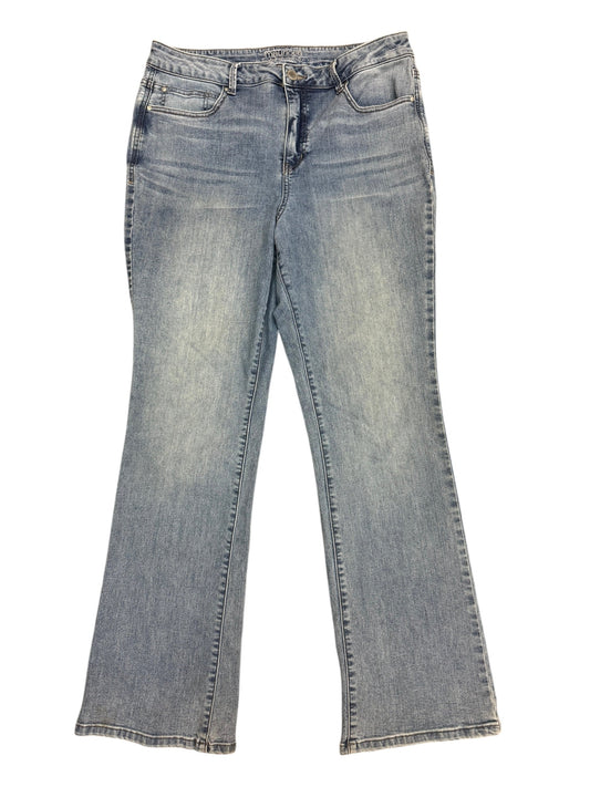 Jeans Flared By Maurices In Blue Denim, Size: 14