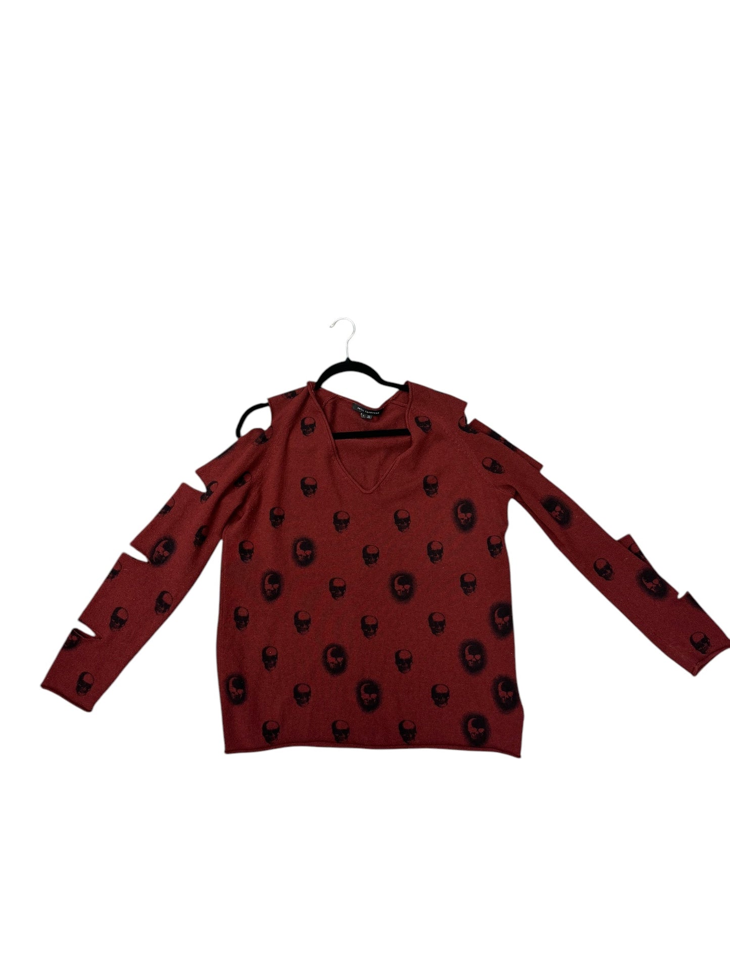 Sweater Cashmere By Clothes Mentor In Maroon, Size: L