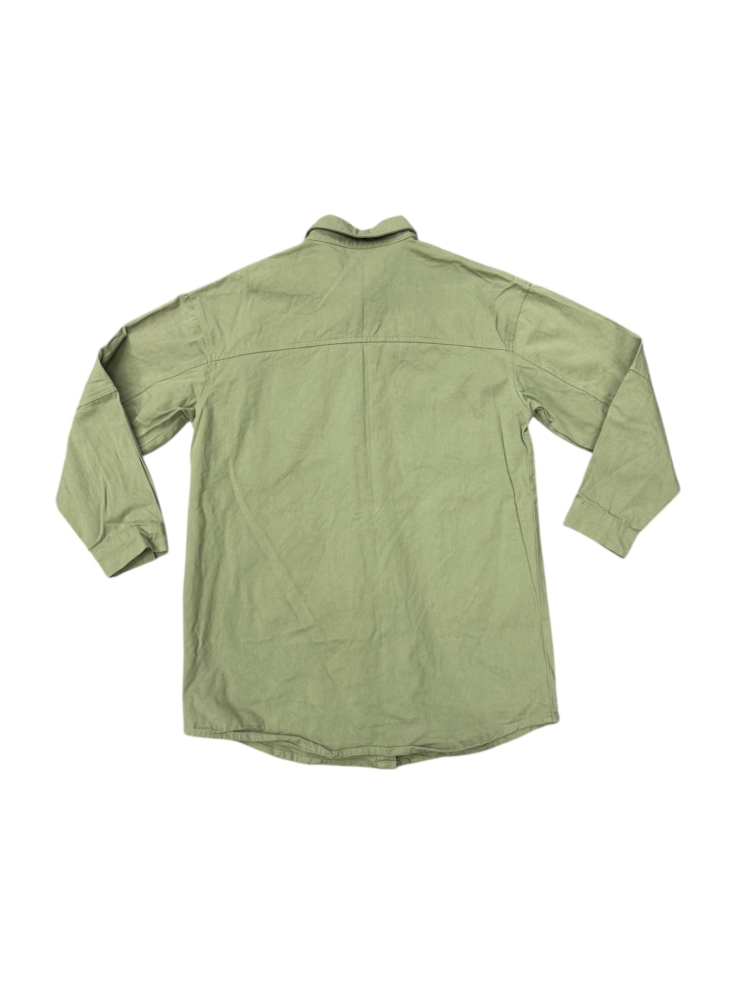 Jacket Shirt By Clothes Mentor In Green, Size: S