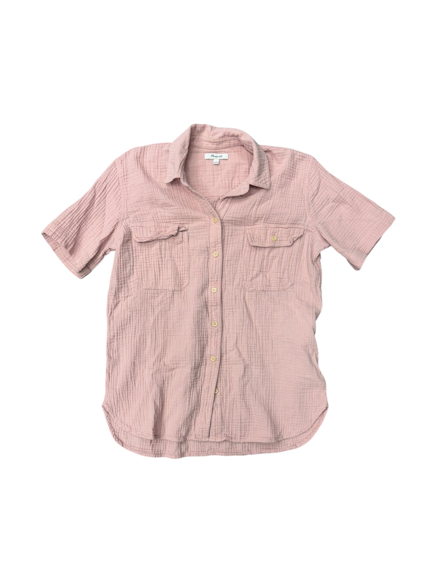 Top Short Sleeve By Madewell In Pink, Size: S