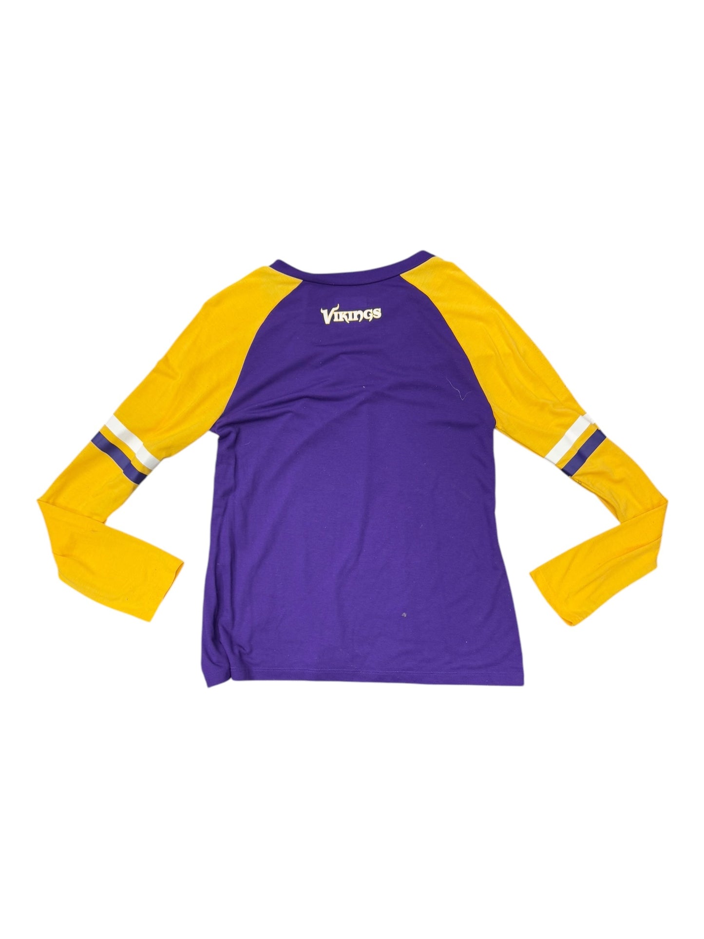 Top Long Sleeve By Nfl In Purple & Yellow, Size: L