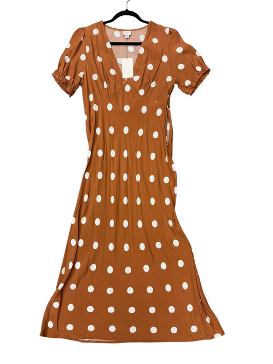 Dress Casual Maxi By A New Day In Brown & White, Size: 6