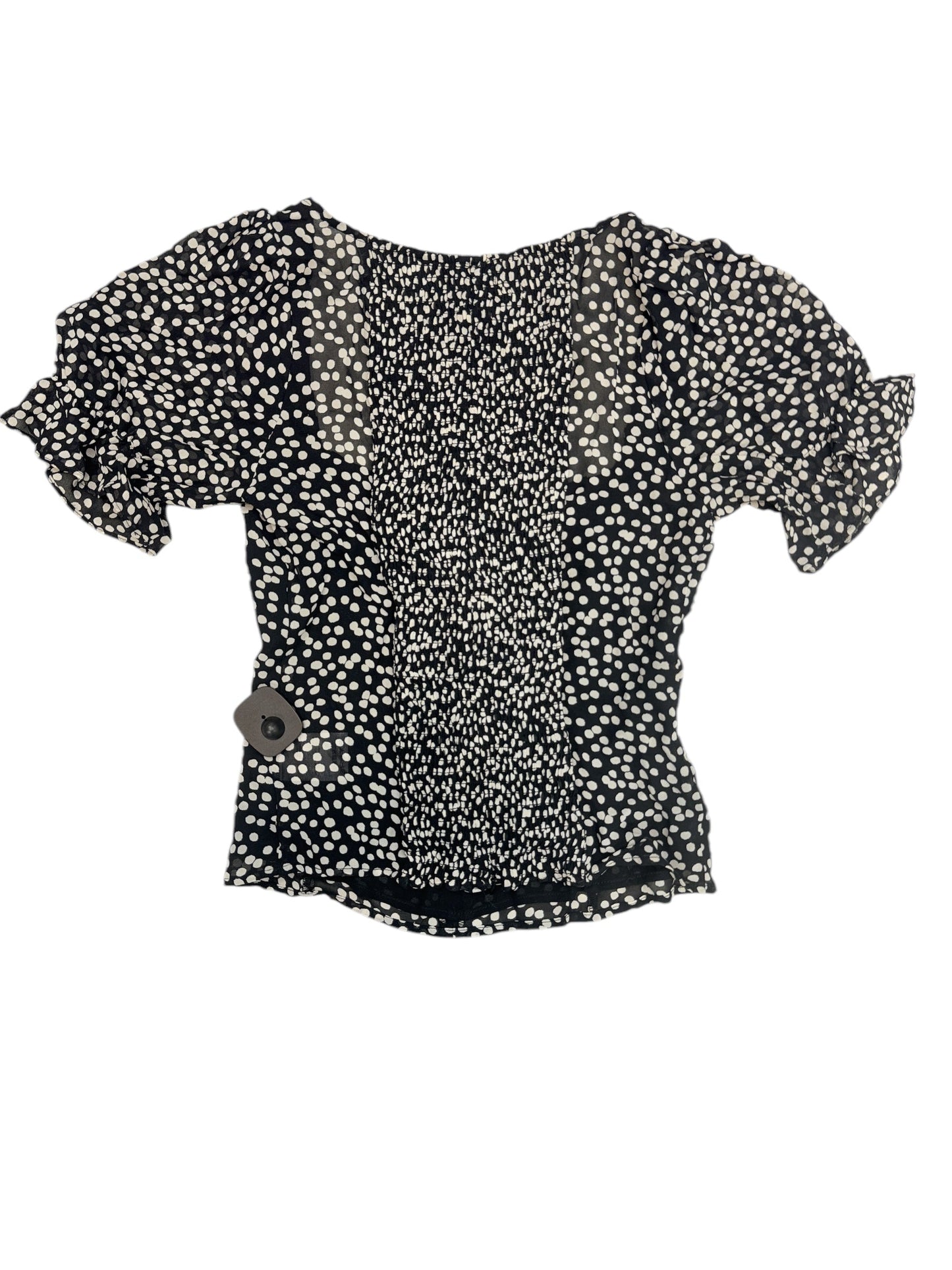 Top Short Sleeve By Reformation In Polkadot Pattern, Size: S