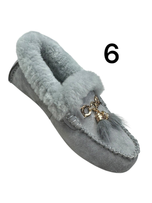 Shoes Flats By Ugg In Grey, Size: 6