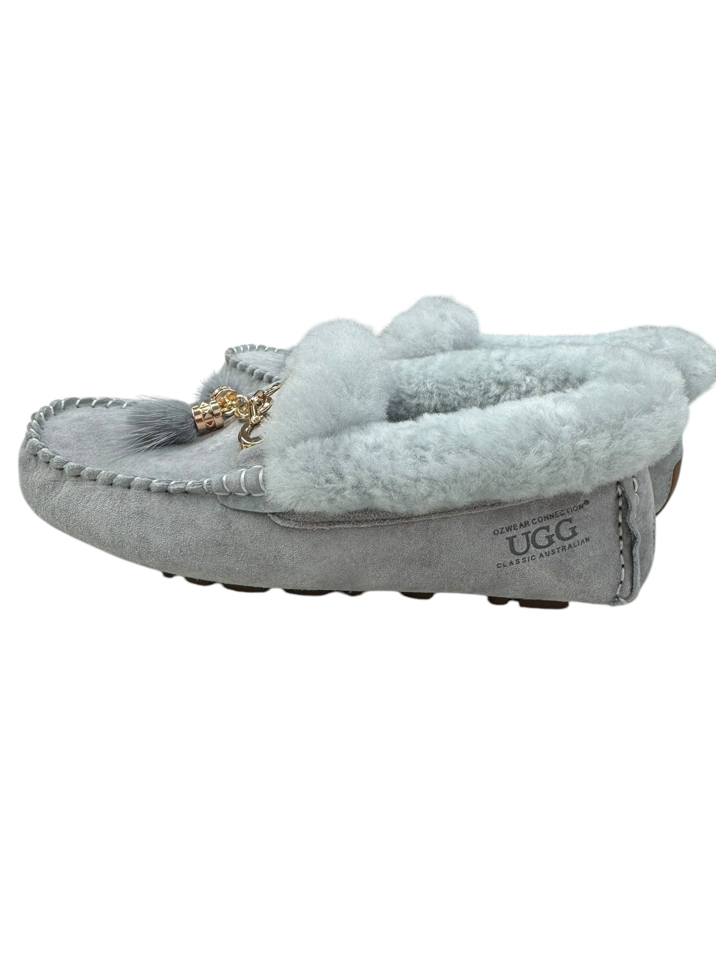 Shoes Flats By Ugg In Grey, Size: 6