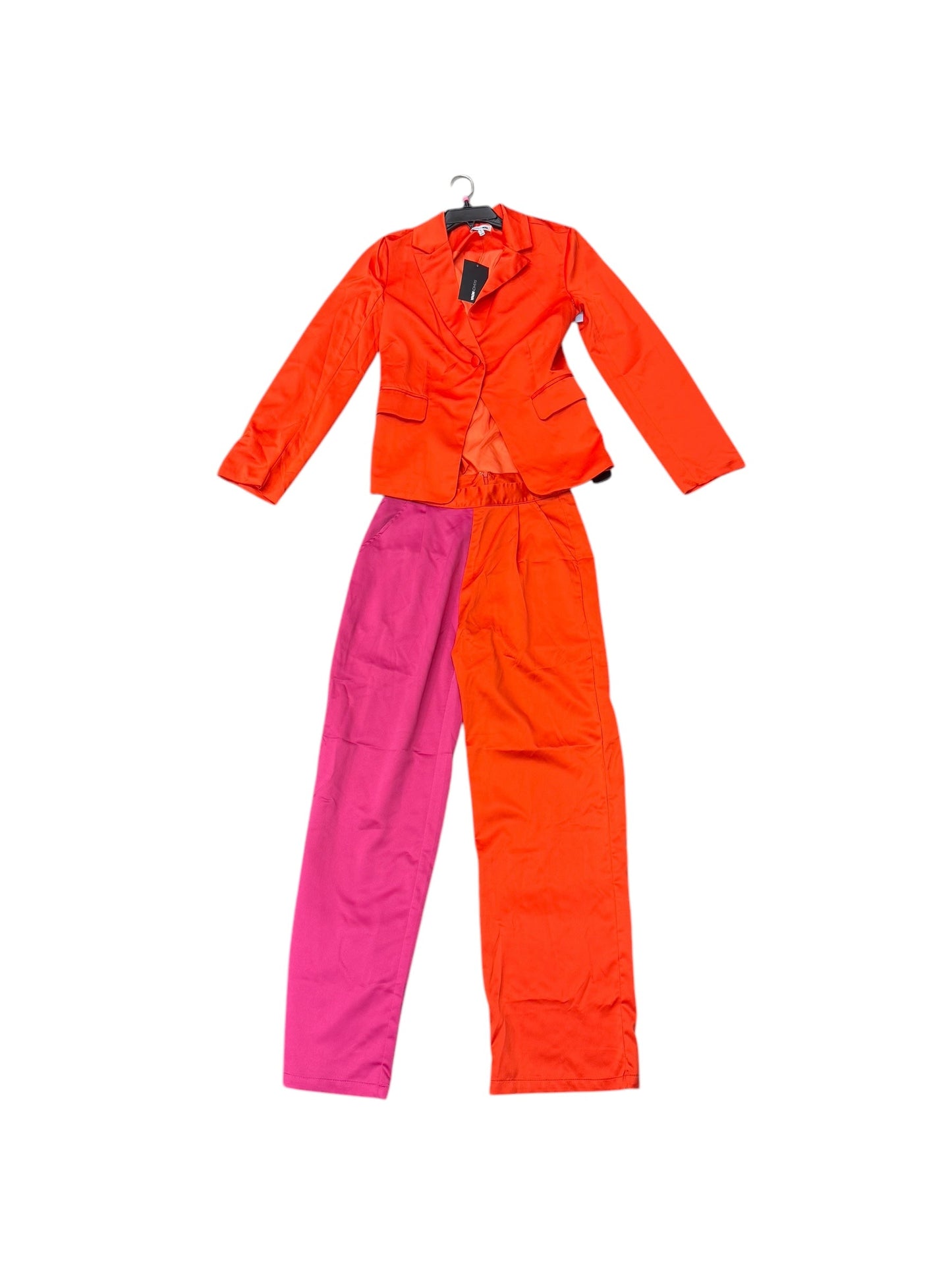 Pants Set 2pc By Fashion Nova In Orange & Pink, Size: S