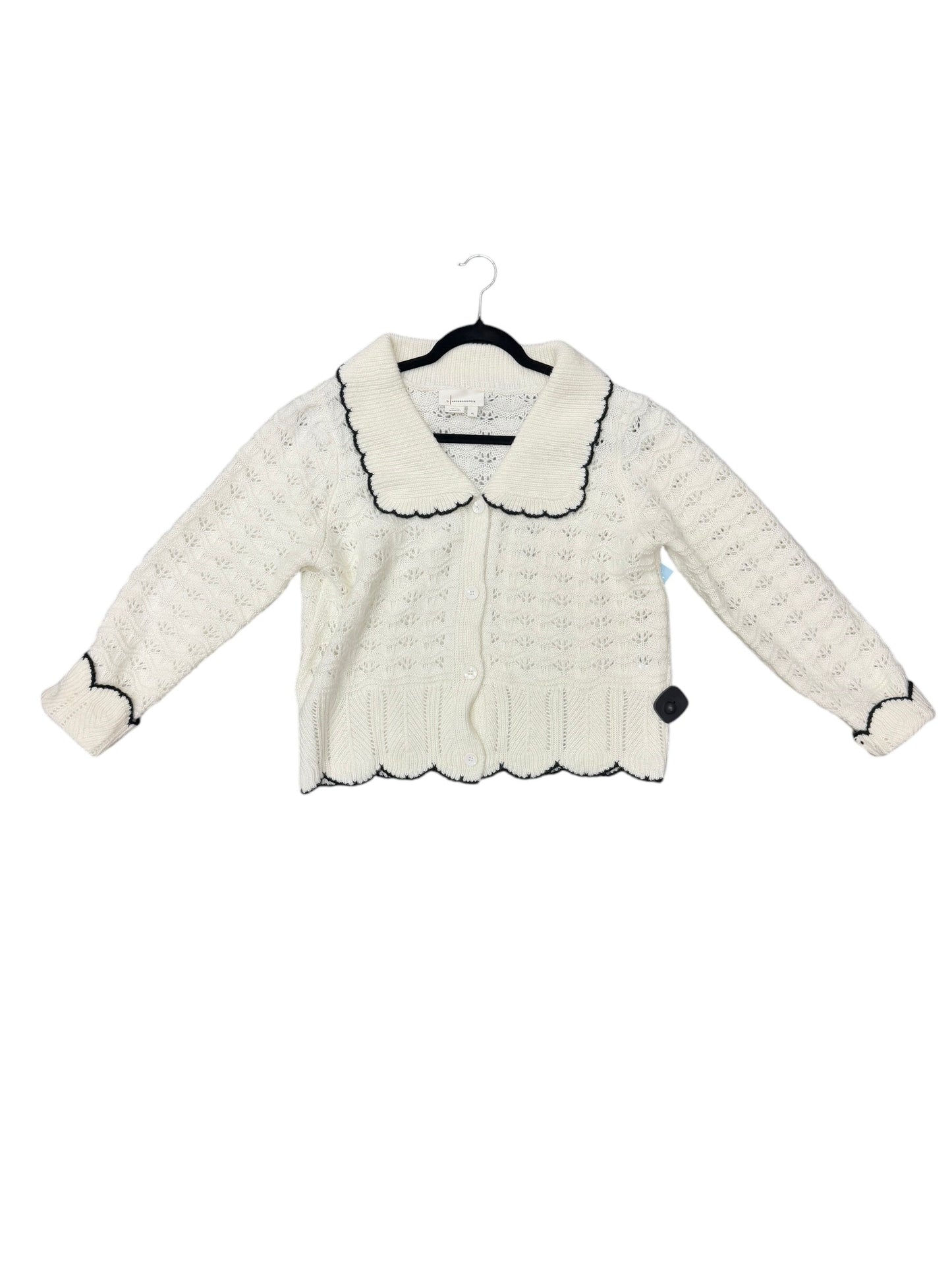 Cardigan By Anthropologie In Cream, Size: Xl