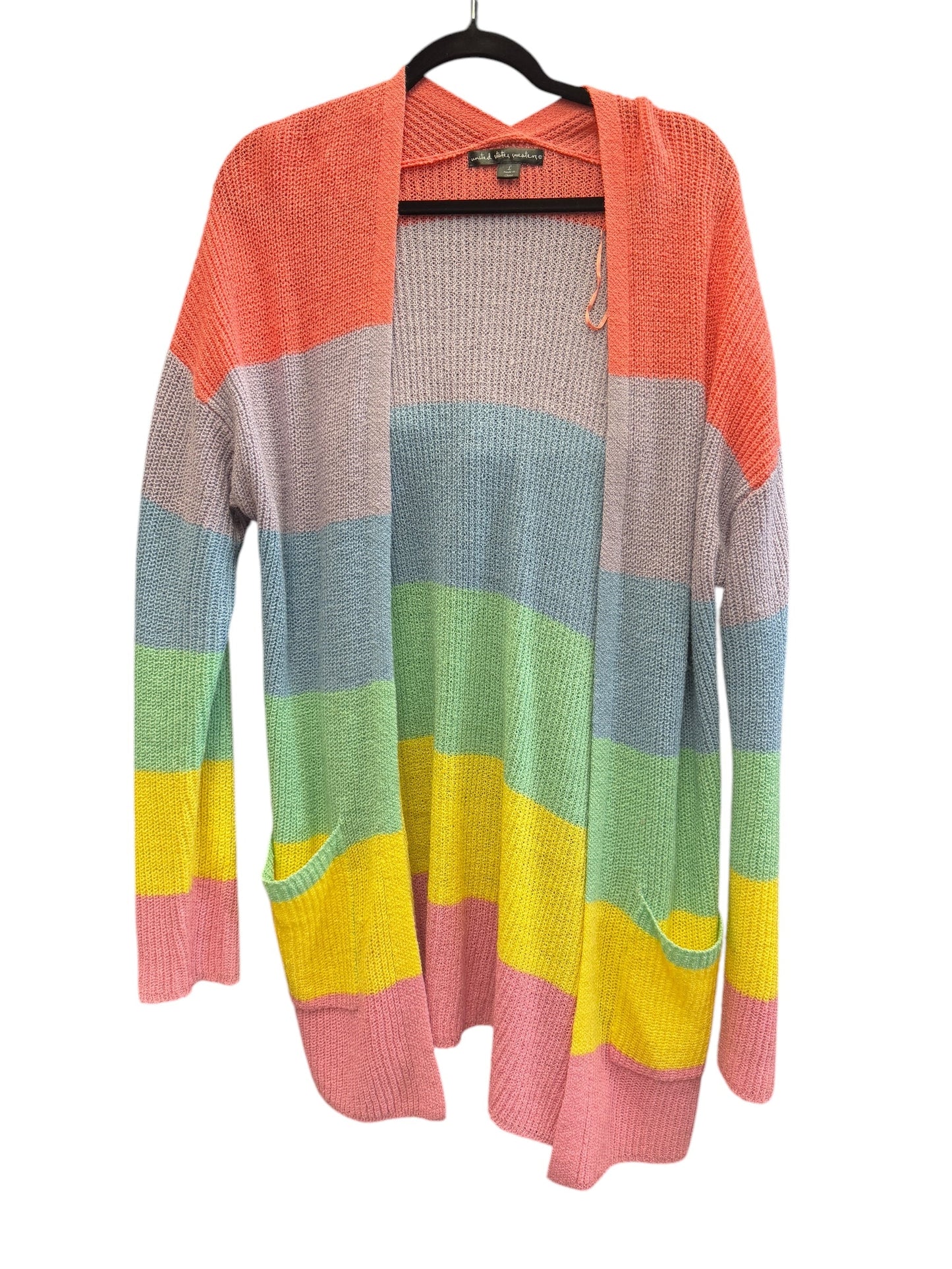 Cardigan By United States Sweaters In Multi-colored, Size: L