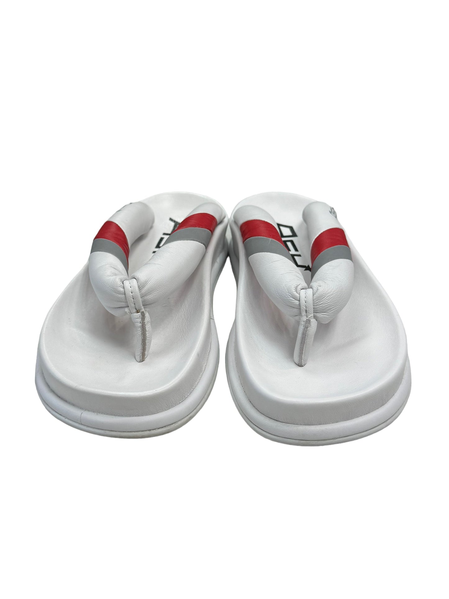 White Sandals Flip Flops Ash, Size 6.5