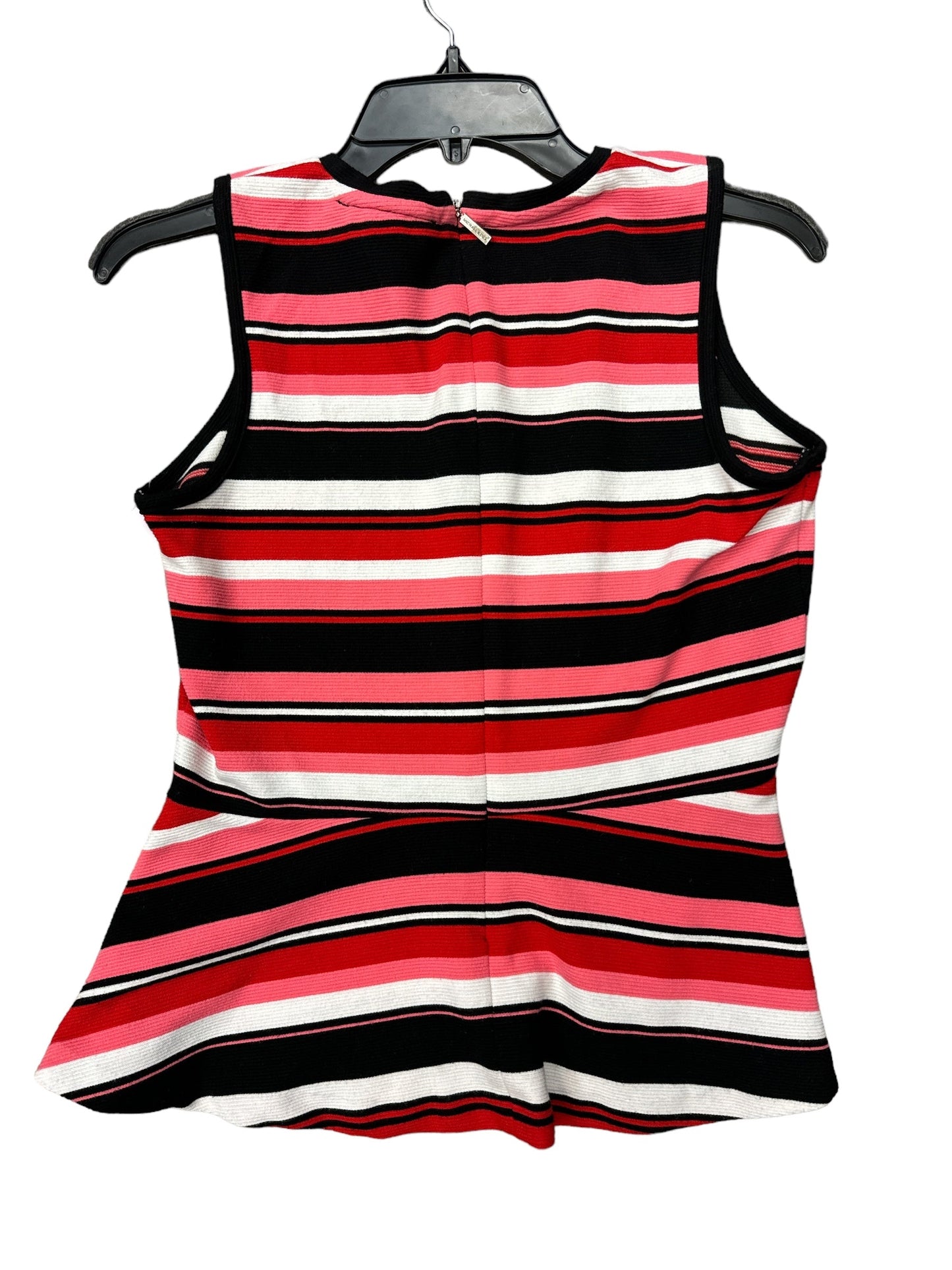 Striped Pattern Top Sleeveless Designer Michael By Michael Kors, Size Petite  M