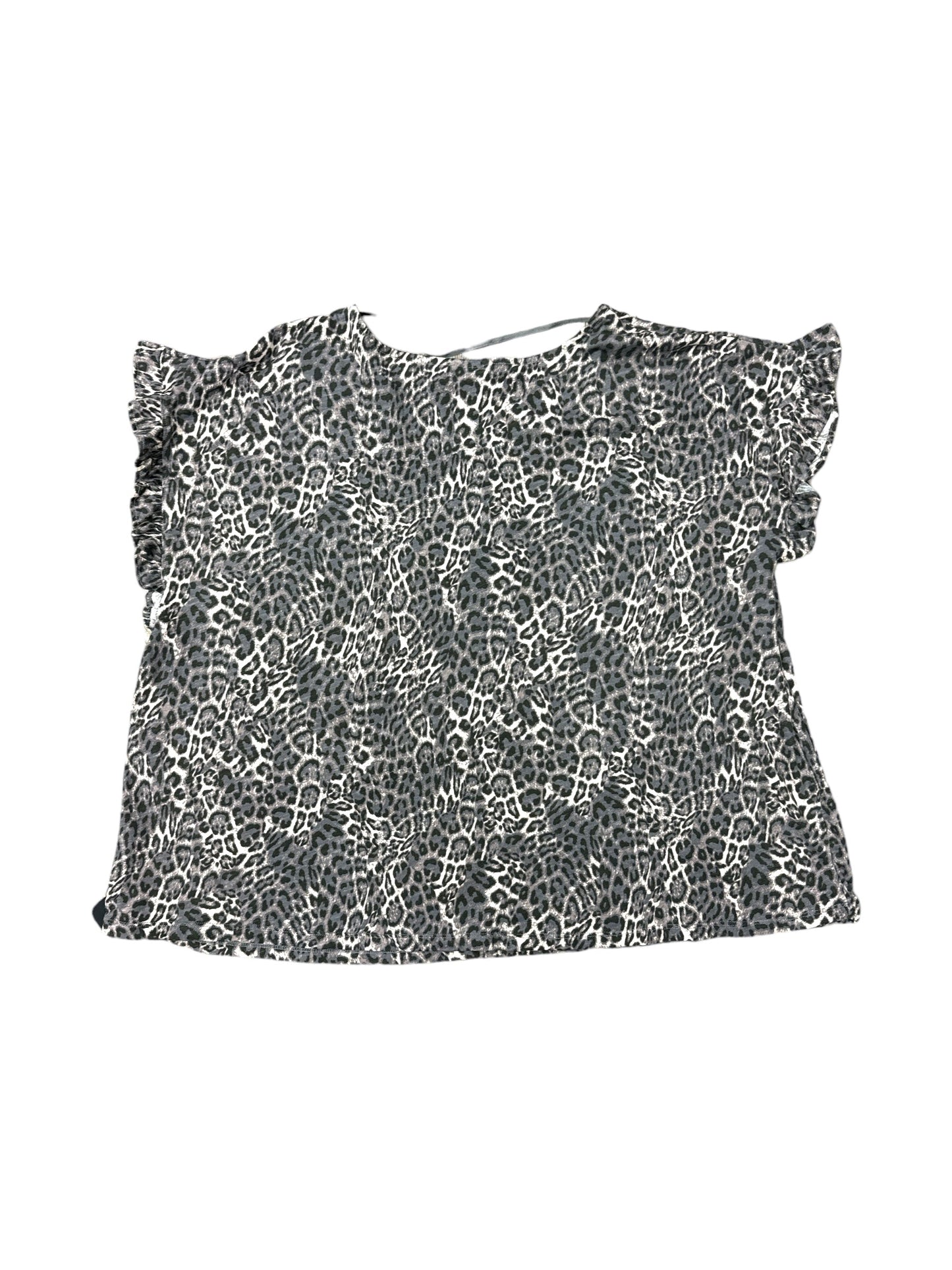 Animal Print Top Short Sleeve Joe Fresh, Size 2x