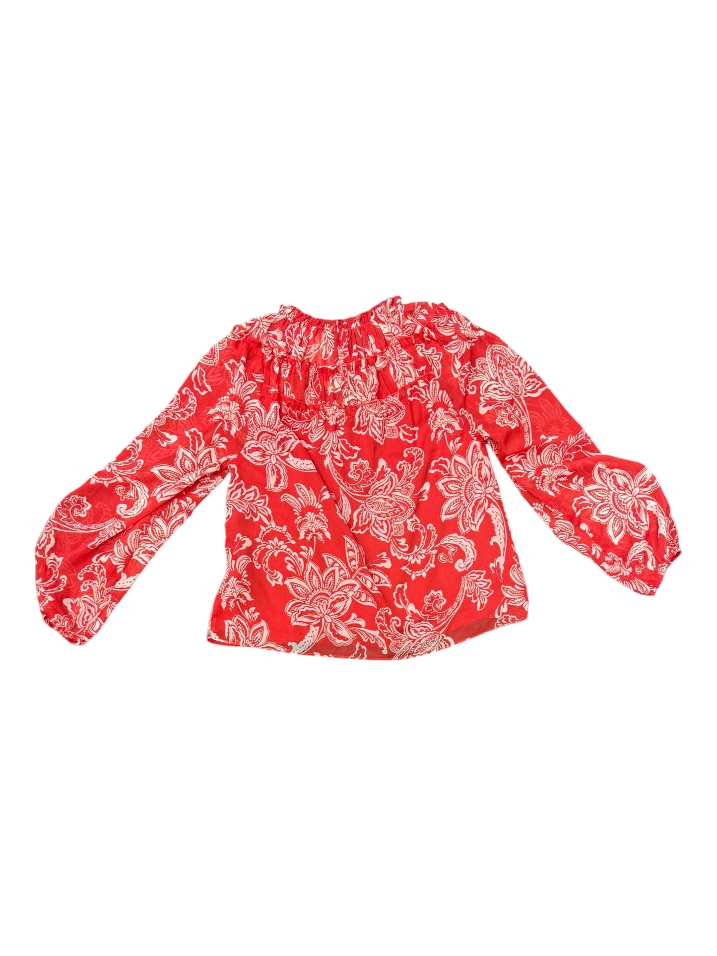 Red Blouse Long Sleeve Evereve, Size S