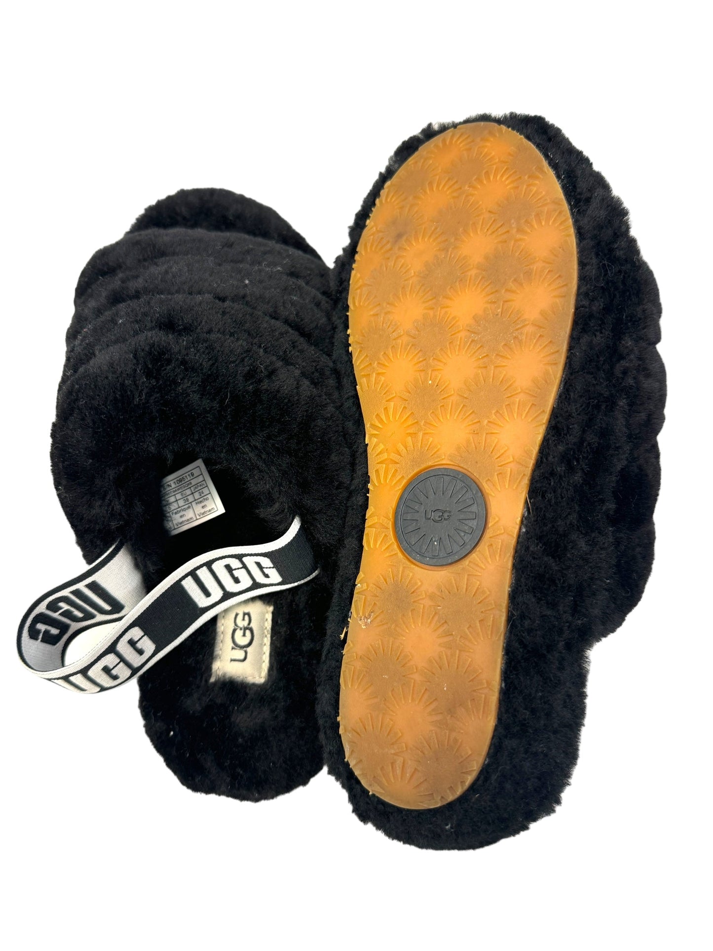 Black Slippers Ugg, Size 7