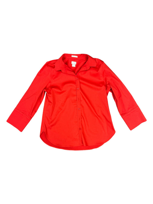 Red Top Long Sleeve Chicos, Size M