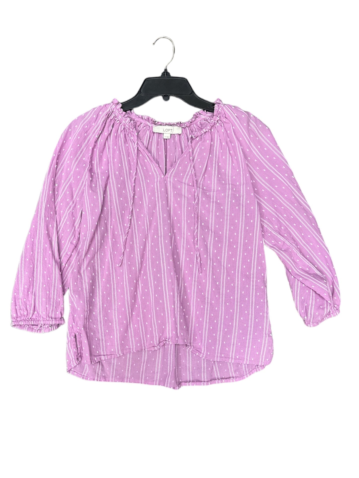 Pink Top Long Sleeve Loft, Size S