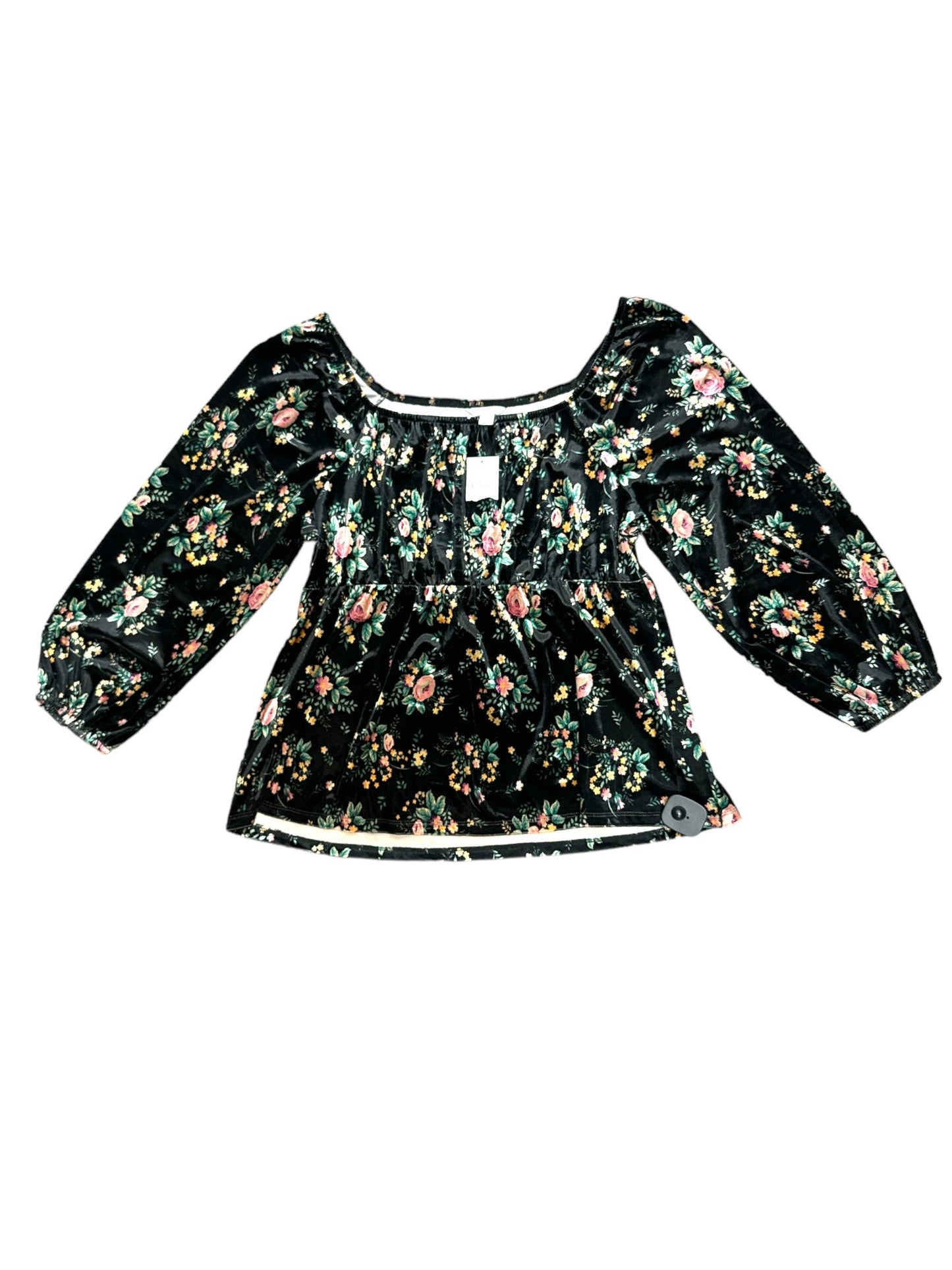 Top Long Sleeve By Cato In Floral Print, Size: L