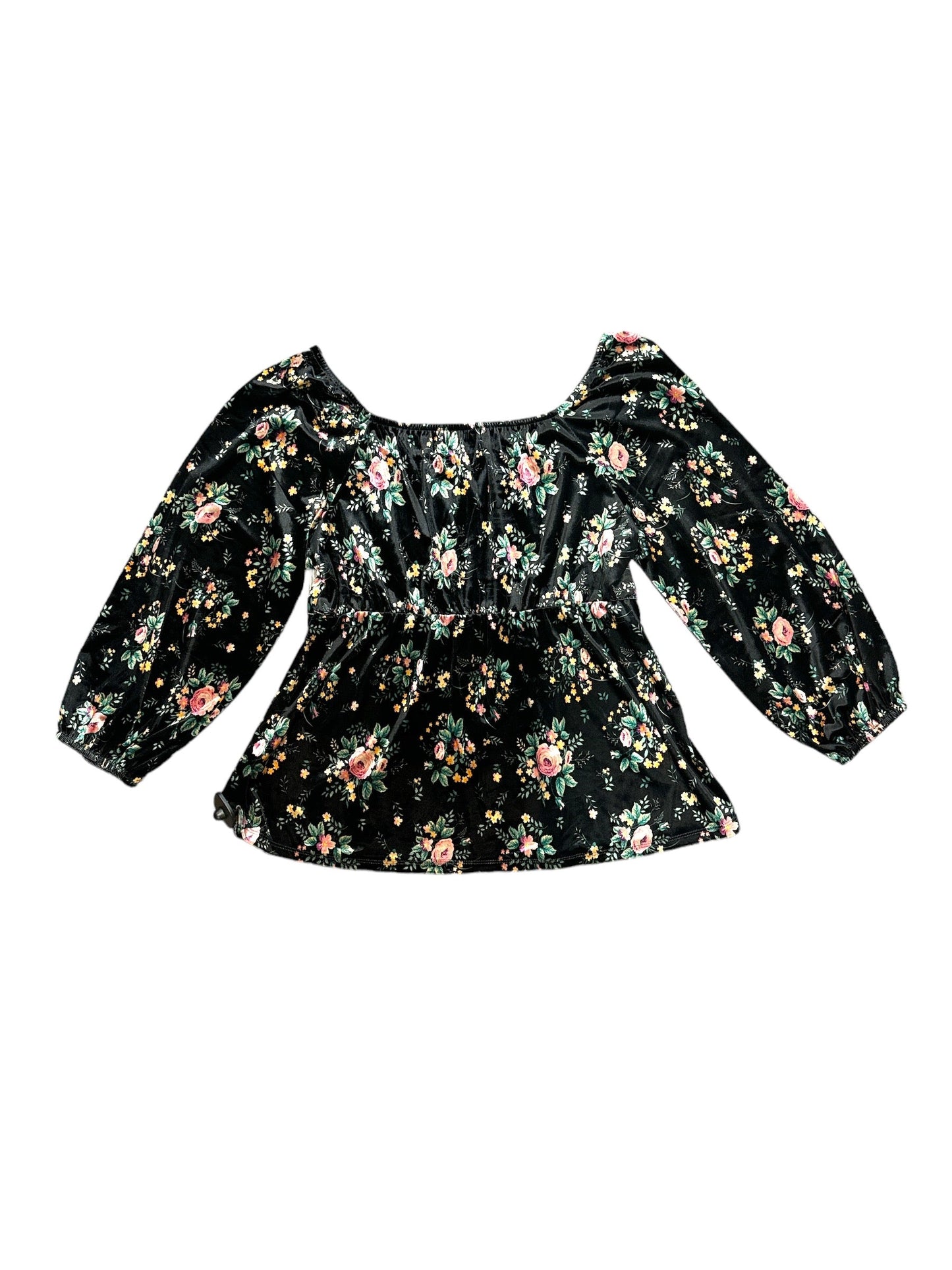 Top Long Sleeve By Cato In Floral Print, Size: L