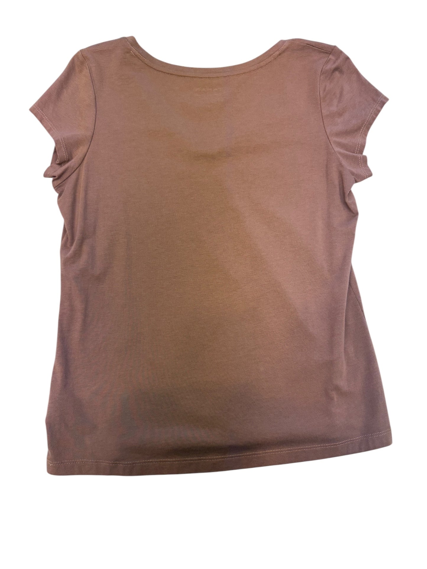 Top Short Sleeve By Tahari By Arthur Levine In Brown, Size: M