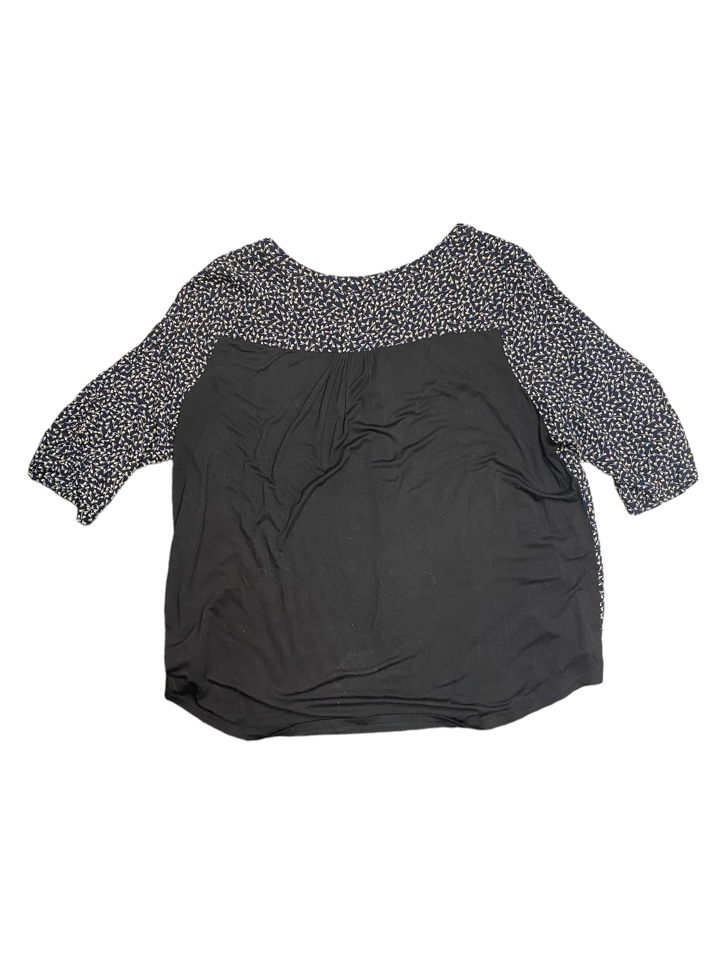 Top 3/4 Sleeve By Papermoon In Floral Print, Size: 2x