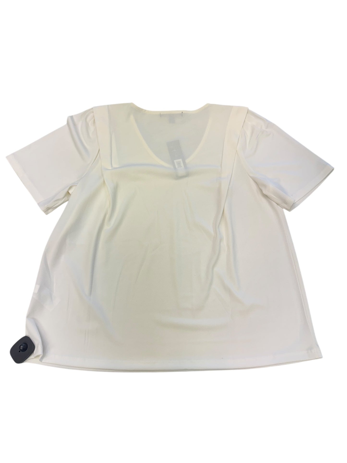 Top Short Sleeve By Banana Republic In Cream, Size: M