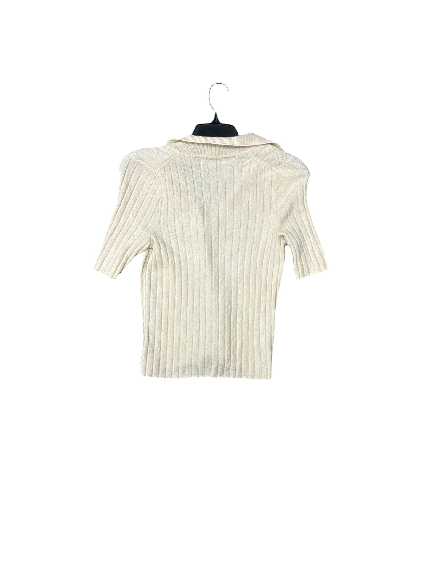 Sweater Short Sleeve By Madewell In Cream, Size: S